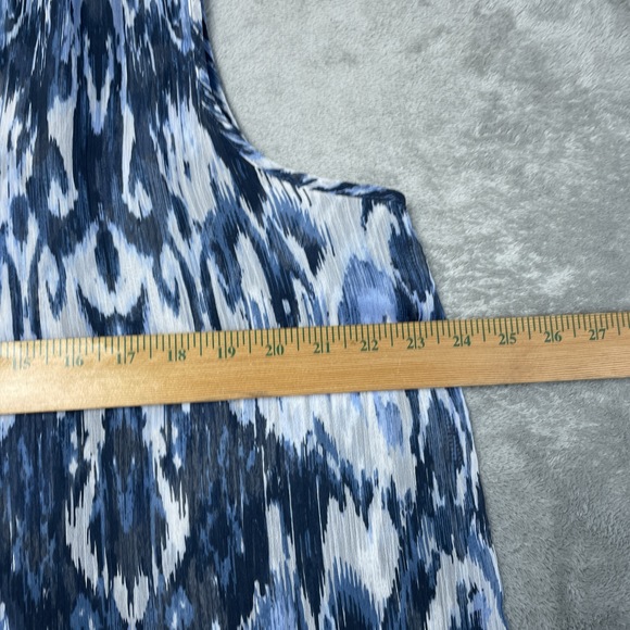 Cristina B Women's L Blouse Blue Polyester a1915 - Picture 4 of 6